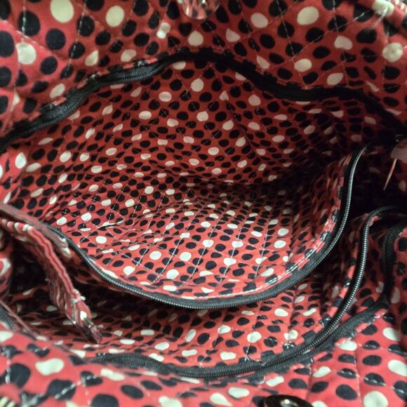 Laura Ashley Quilt Cloth Shoulder Bag Purse with Keychain Magnetic Closure - Picture 6 of 11